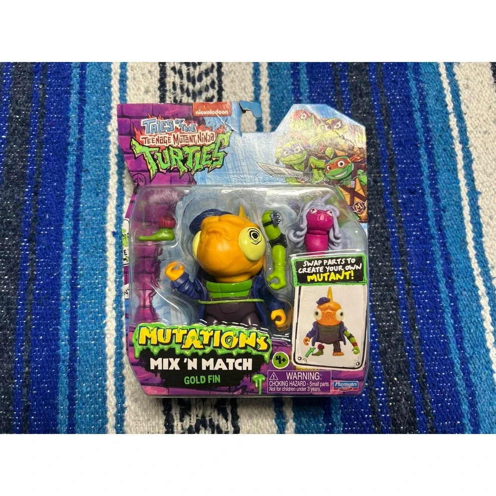 TMNT Tales Of The Teenage Mutant Ninja Turtles Mutation Gold Fin Action Toy